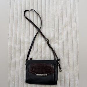 Brighton Black and Brown Crossbody Bag
